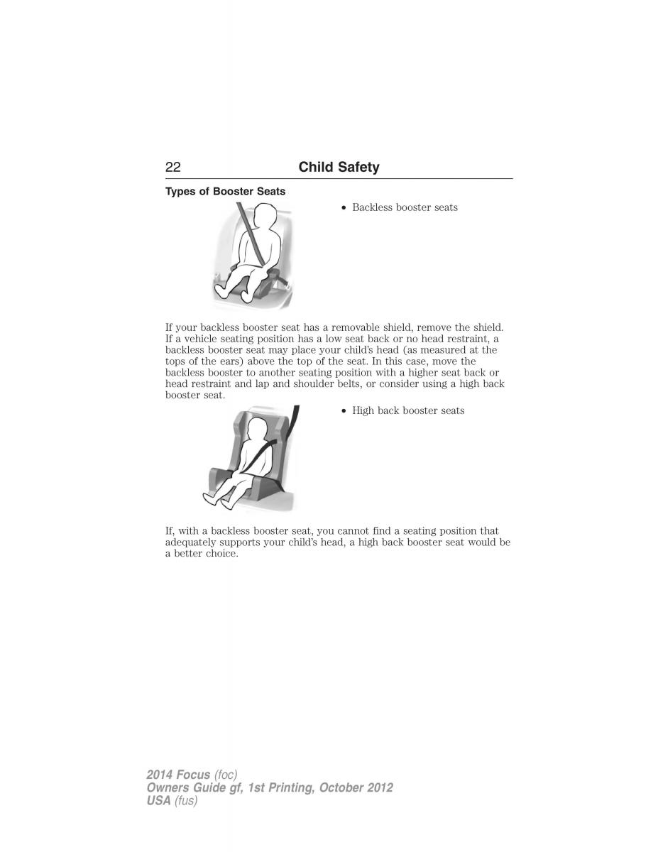 Ford Focus III 3 owners manual / page 23