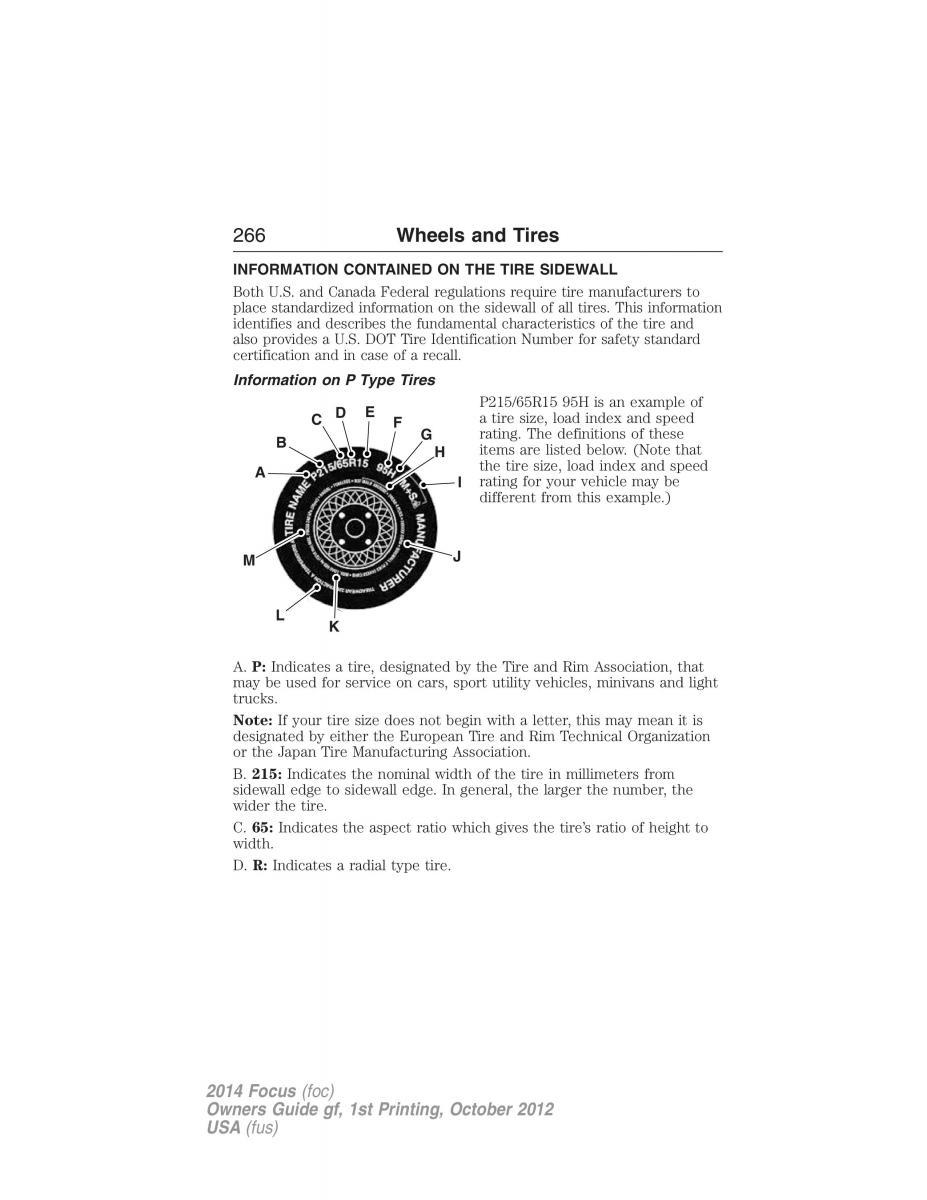 Ford Focus III 3 owners manual / page 267