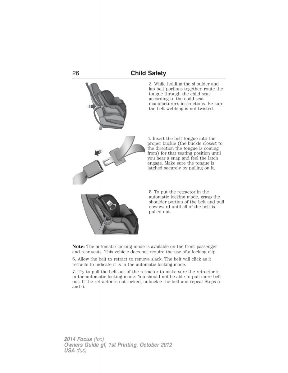 Ford Focus III 3 owners manual / page 27