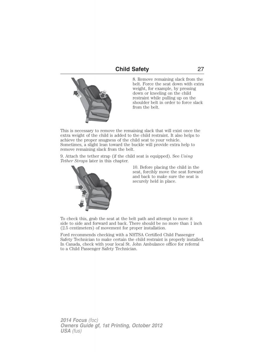 Ford Focus III 3 owners manual / page 28