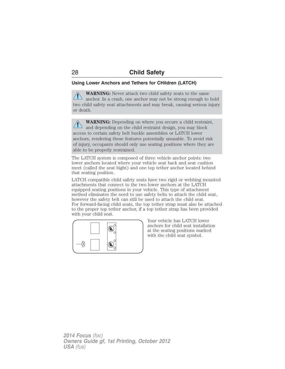 Ford Focus III 3 owners manual / page 29