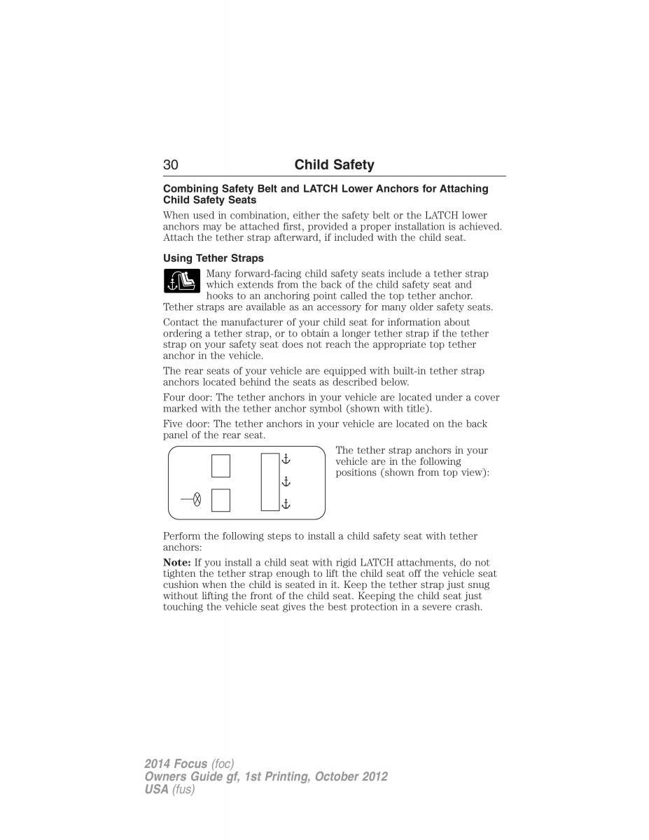 Ford Focus III 3 owners manual / page 31