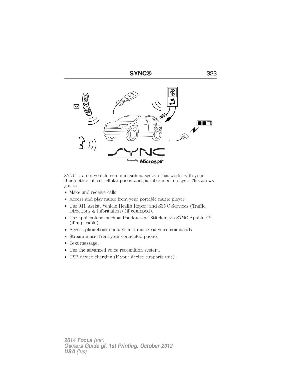 Ford Focus III 3 owners manual / page 324