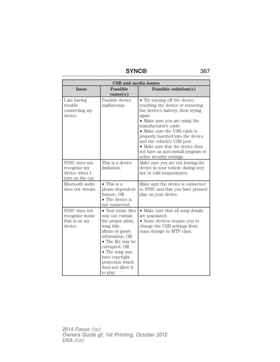 Ford Focus III 3 owners manual / page 368