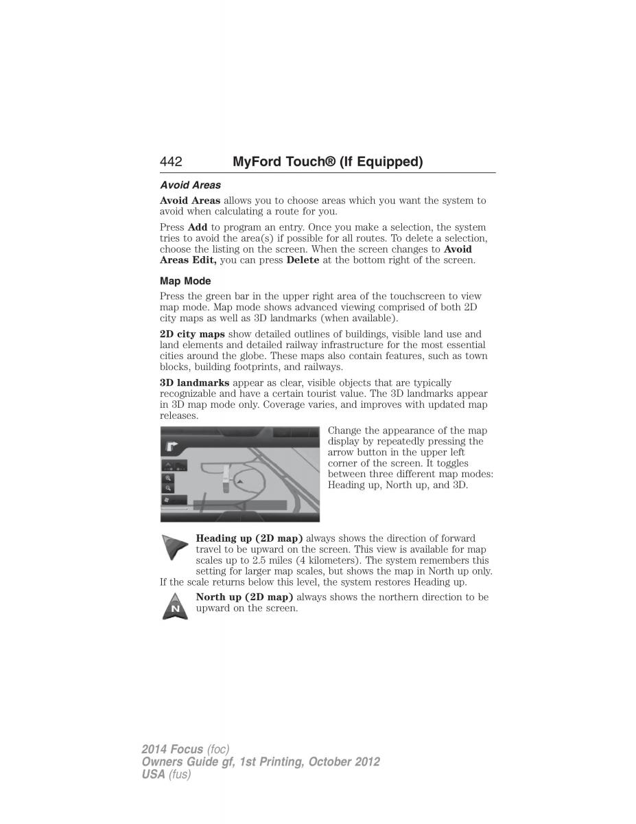 Ford Focus III 3 owners manual / page 443