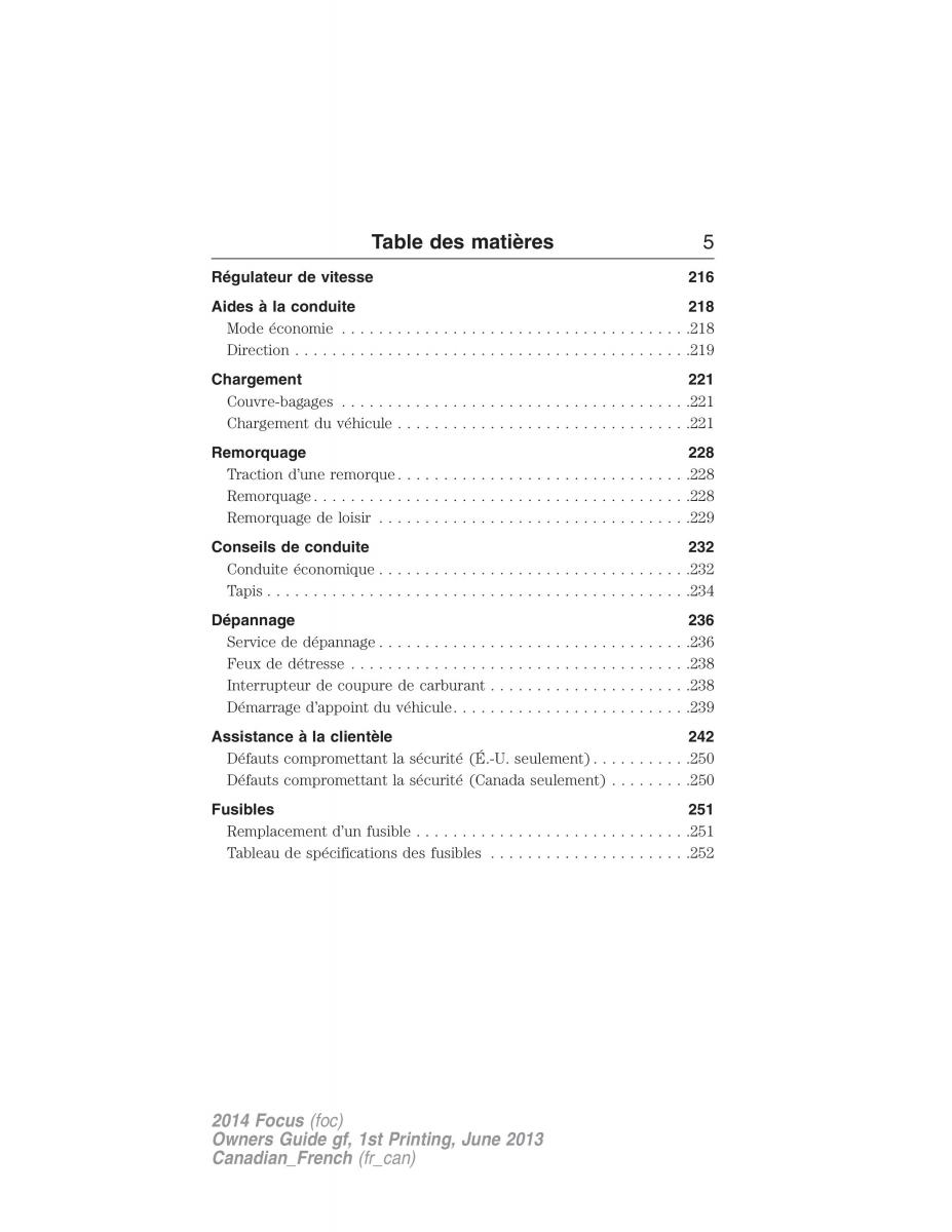 Ford Focus III 3 manuel du proprietaire / page 6