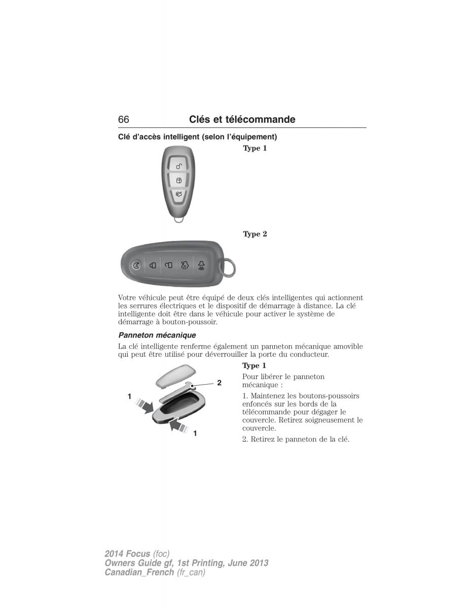 Ford Focus III 3 manuel du proprietaire / page 67