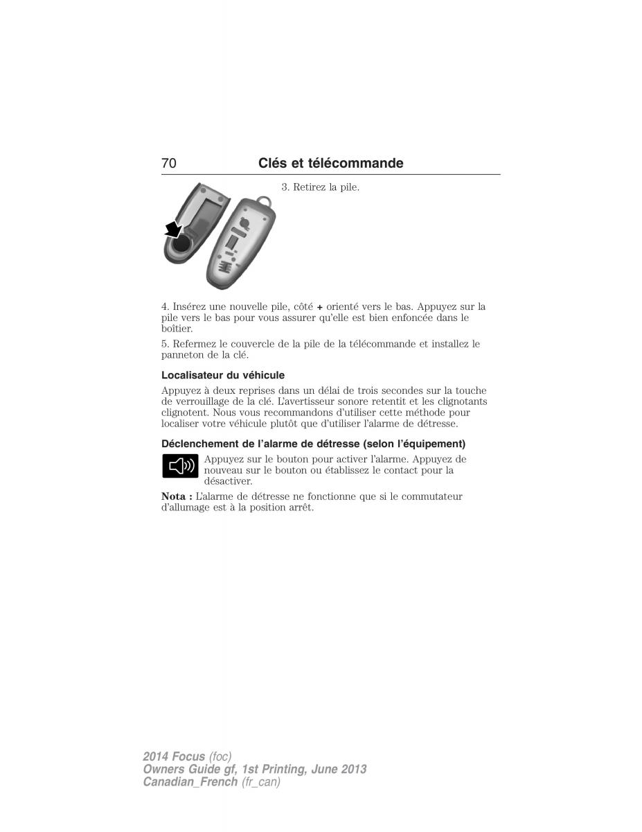 Ford Focus III 3 manuel du proprietaire / page 71