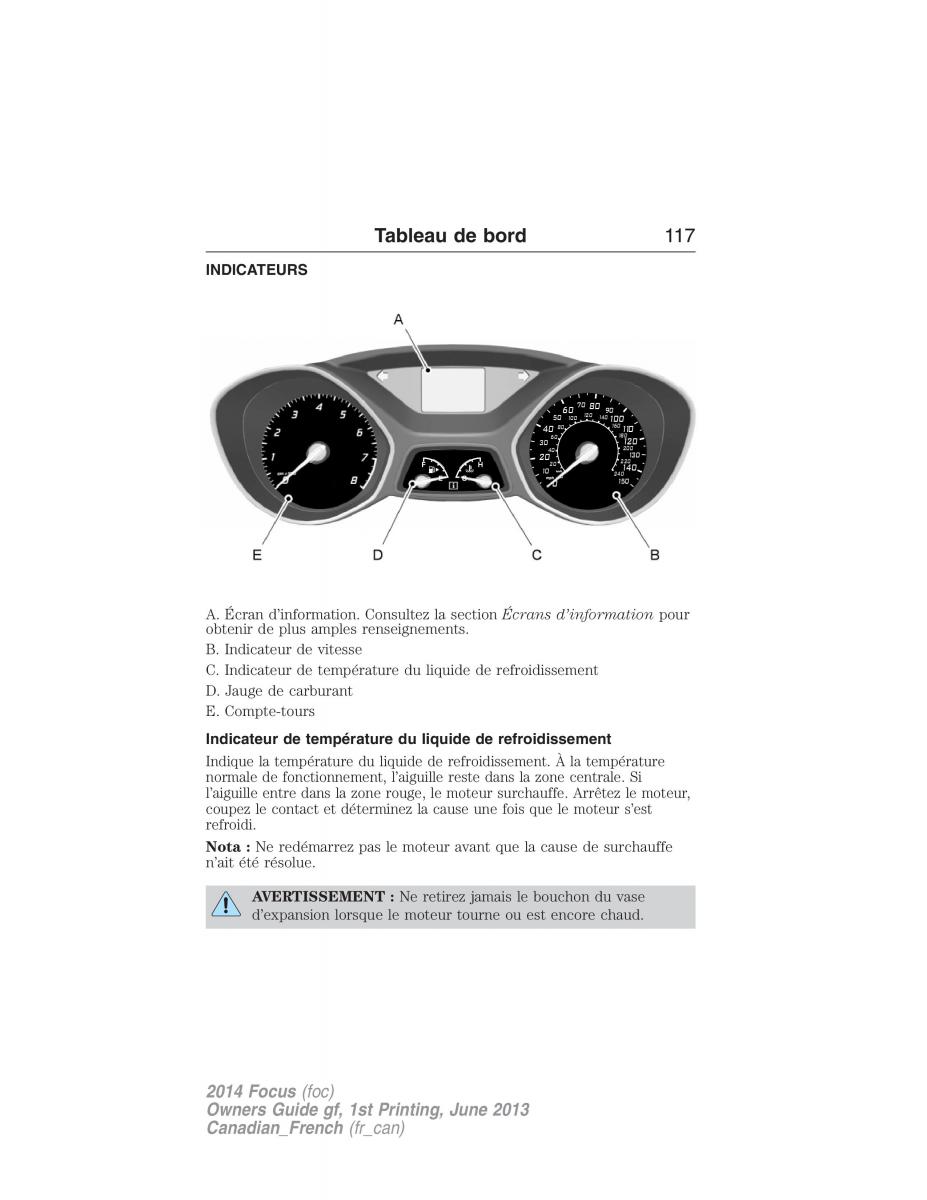 Ford Focus III 3 manuel du proprietaire / page 118