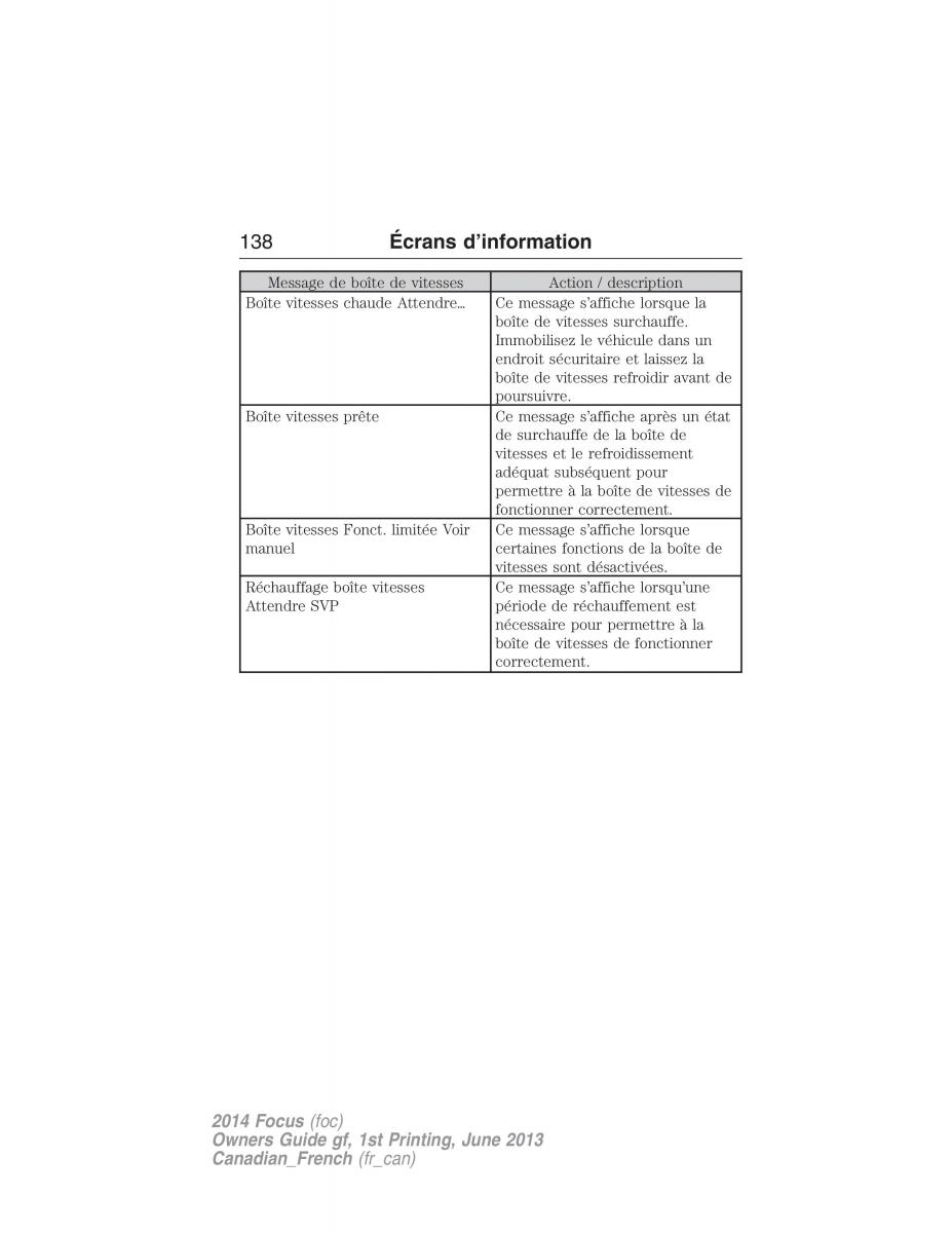 Ford Focus III 3 manuel du proprietaire / page 139