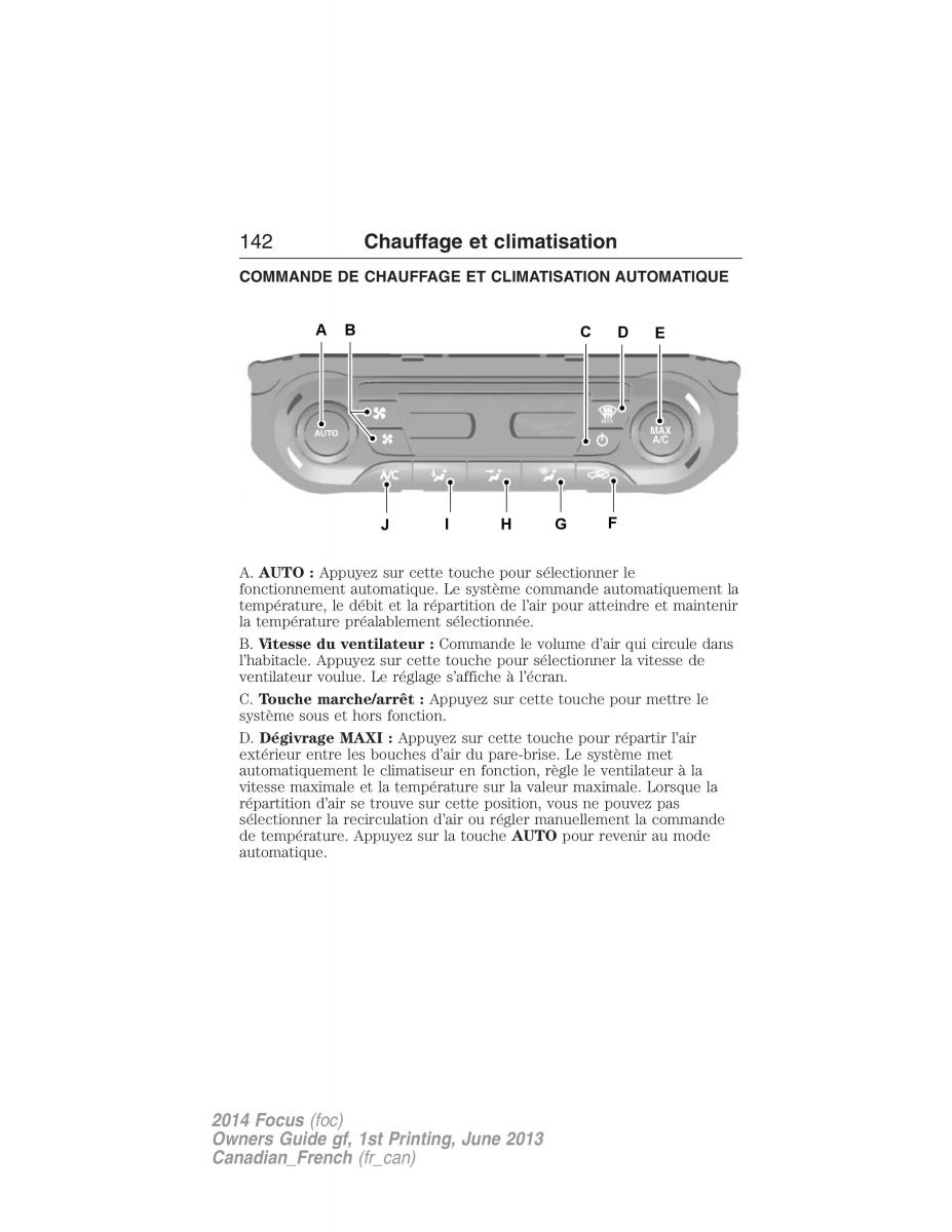 Ford Focus III 3 manuel du proprietaire / page 143