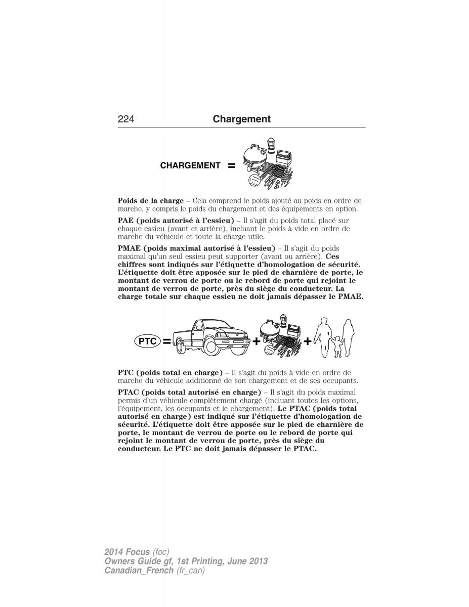 Ford Focus III 3 manuel du proprietaire / page 225