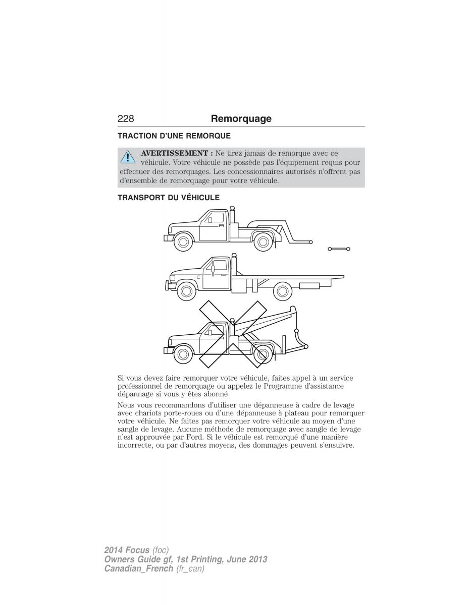 Ford Focus III 3 manuel du proprietaire / page 229