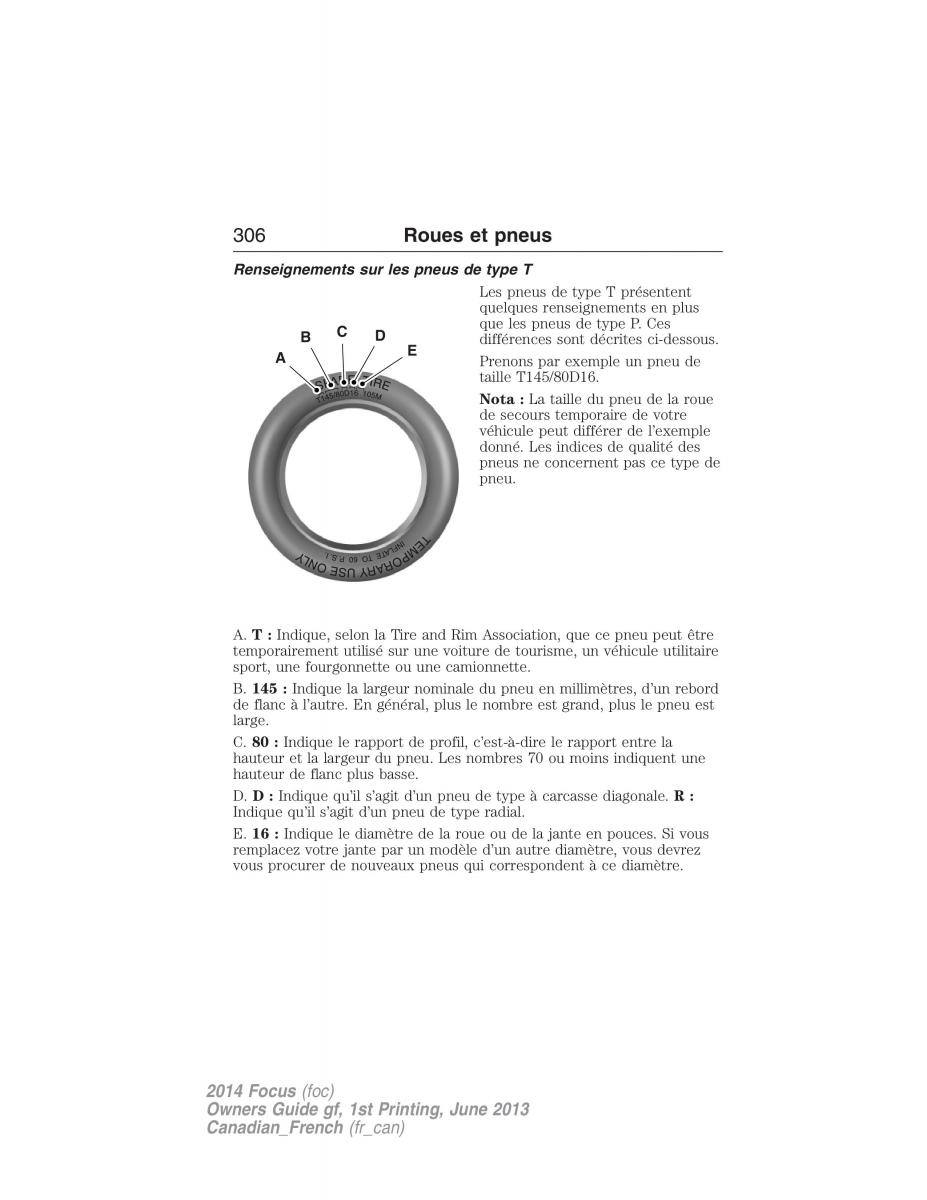 Ford Focus III 3 manuel du proprietaire / page 307