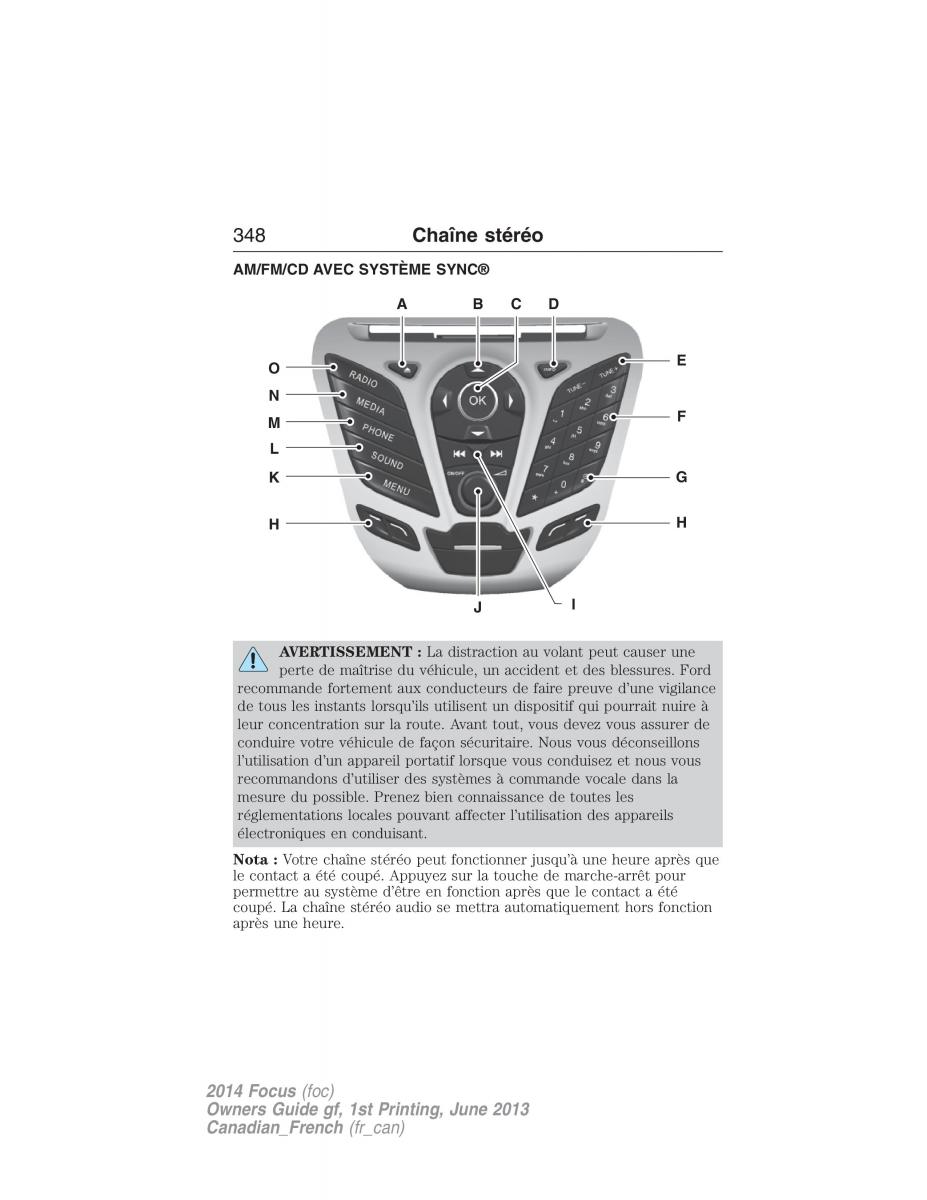 Ford Focus III 3 manuel du proprietaire / page 349