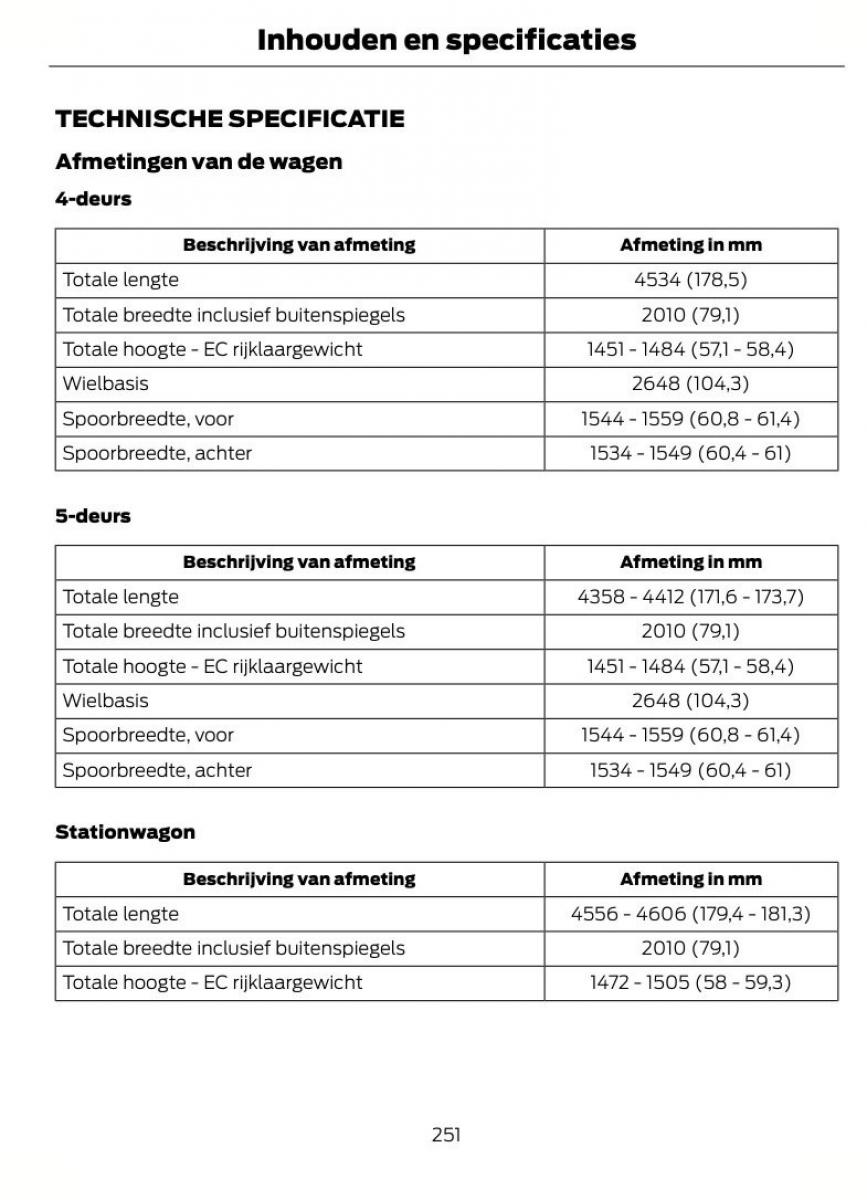 Ford Focus III 3 handleiding / page 254