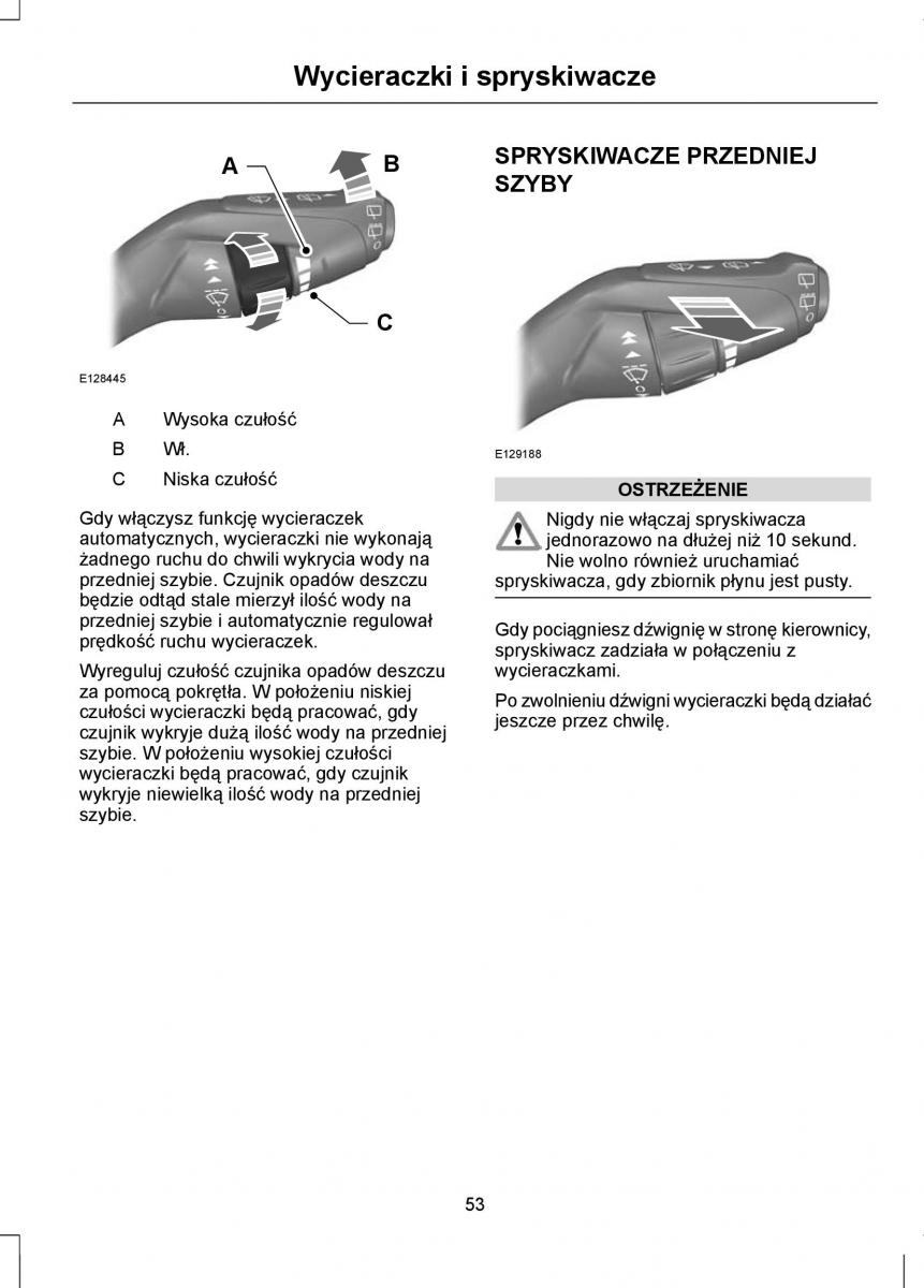 Ford Focus III 3 instrukcja obslugi / page 55