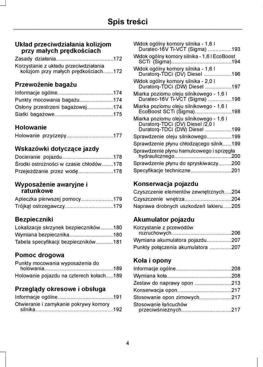 Ford Focus III 3 instrukcja obslugi / page 6