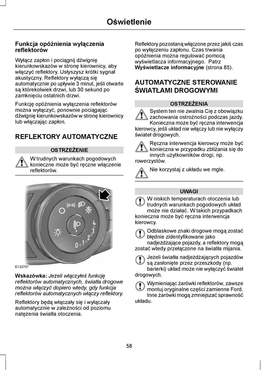 Ford Focus III 3 instrukcja obslugi / page 60