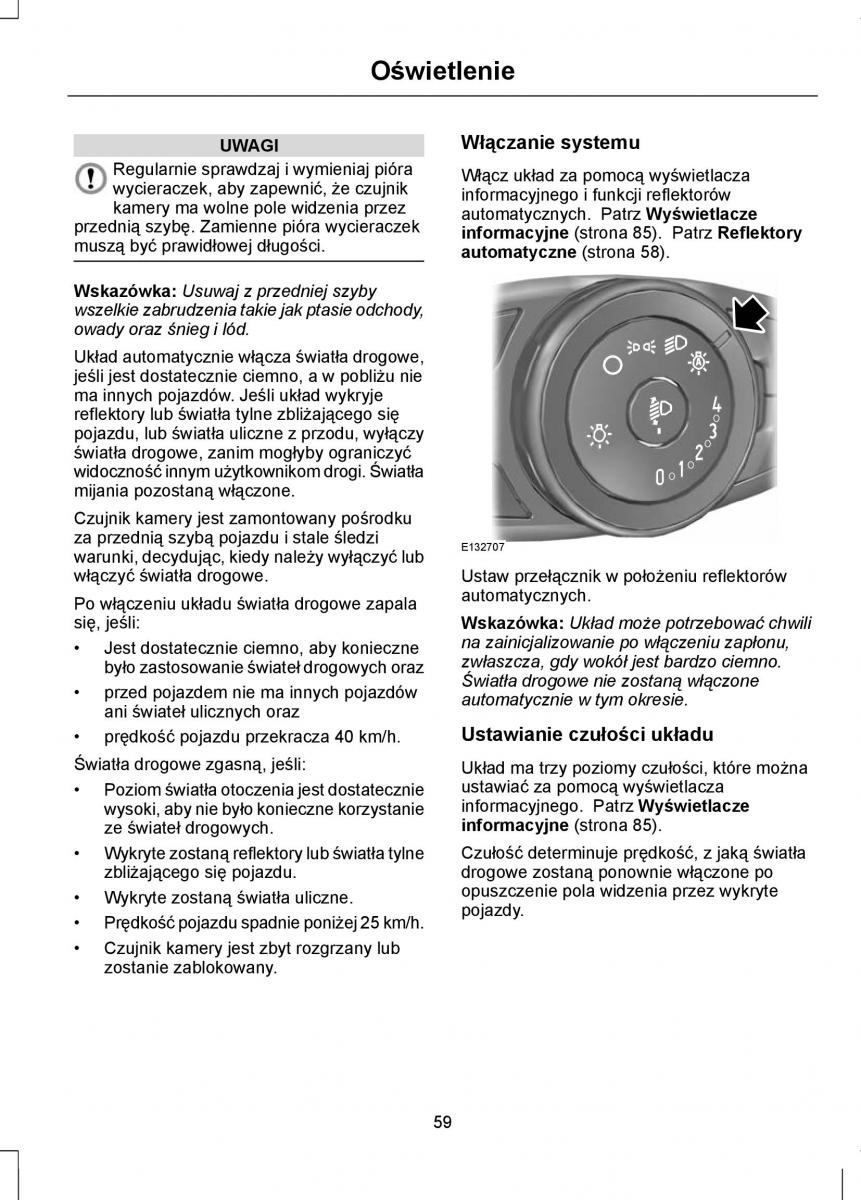 Ford Focus III 3 instrukcja obslugi / page 61