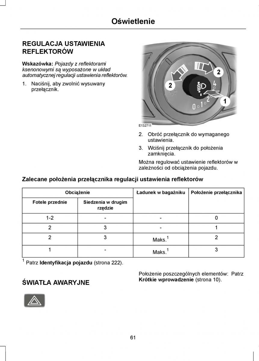 Ford Focus III 3 instrukcja obslugi / page 63