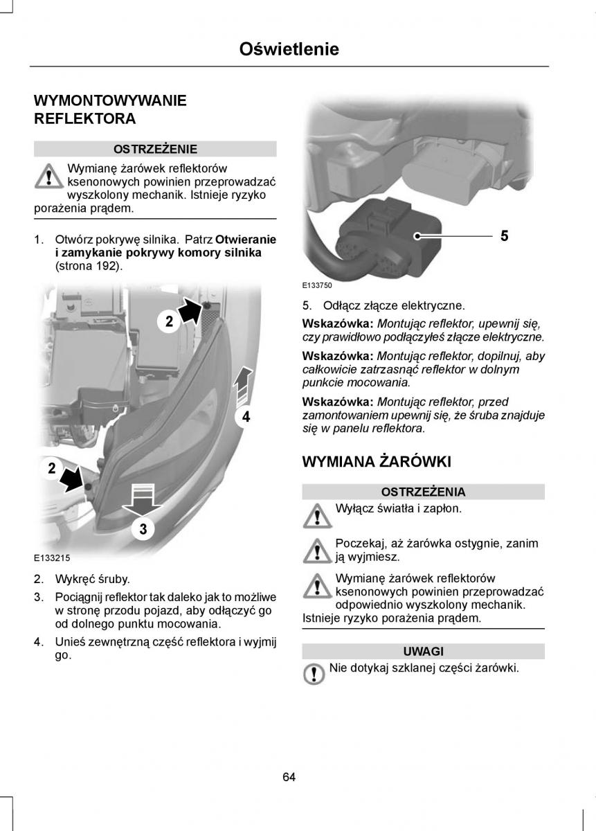 Ford Focus III 3 instrukcja obslugi / page 66