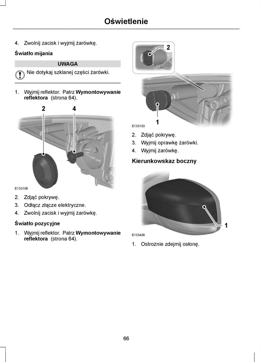 Ford Focus III 3 instrukcja obslugi / page 68