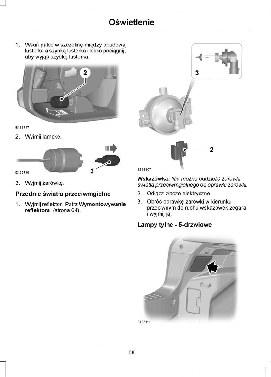 Ford Focus III 3 instrukcja obslugi / page 70