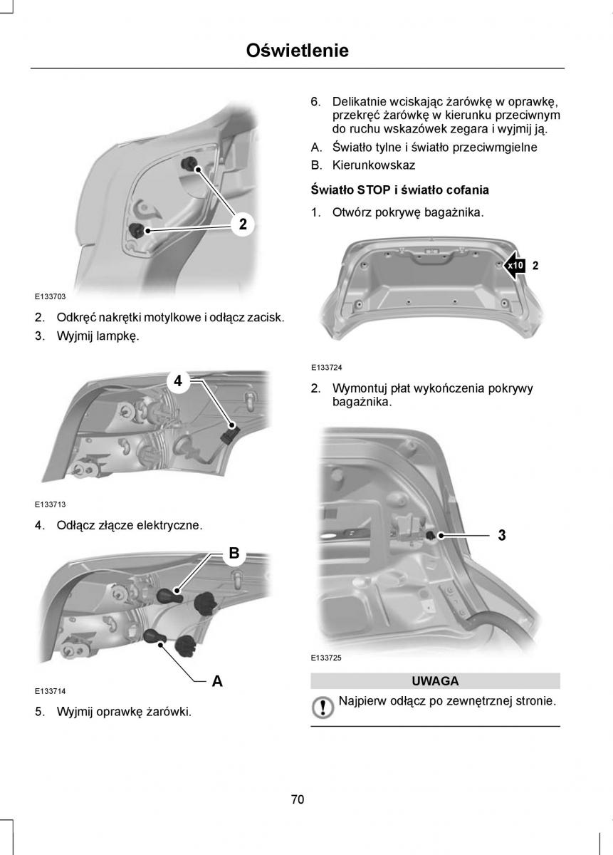 Ford Focus III 3 instrukcja obslugi / page 72