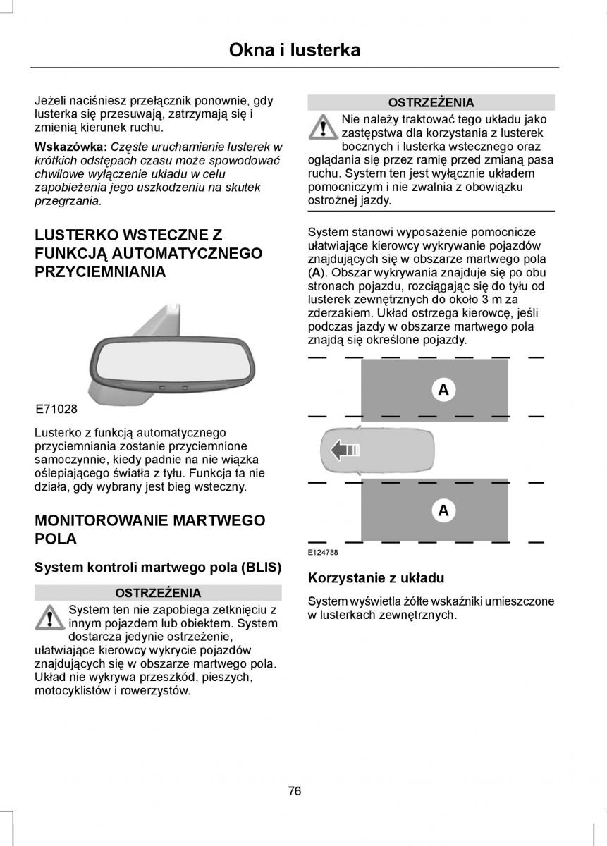 Ford Focus III 3 instrukcja obslugi / page 78