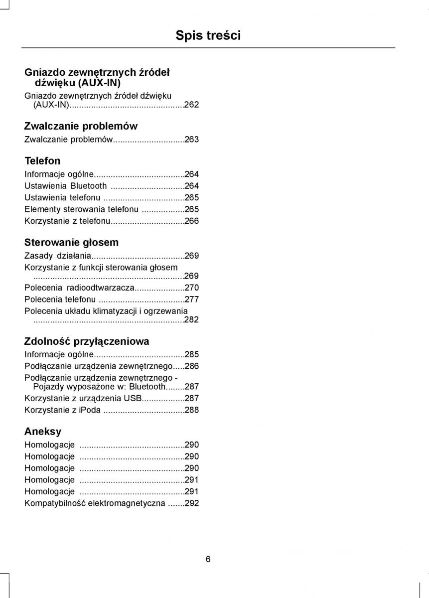 Ford Focus III 3 instrukcja obslugi / page 8