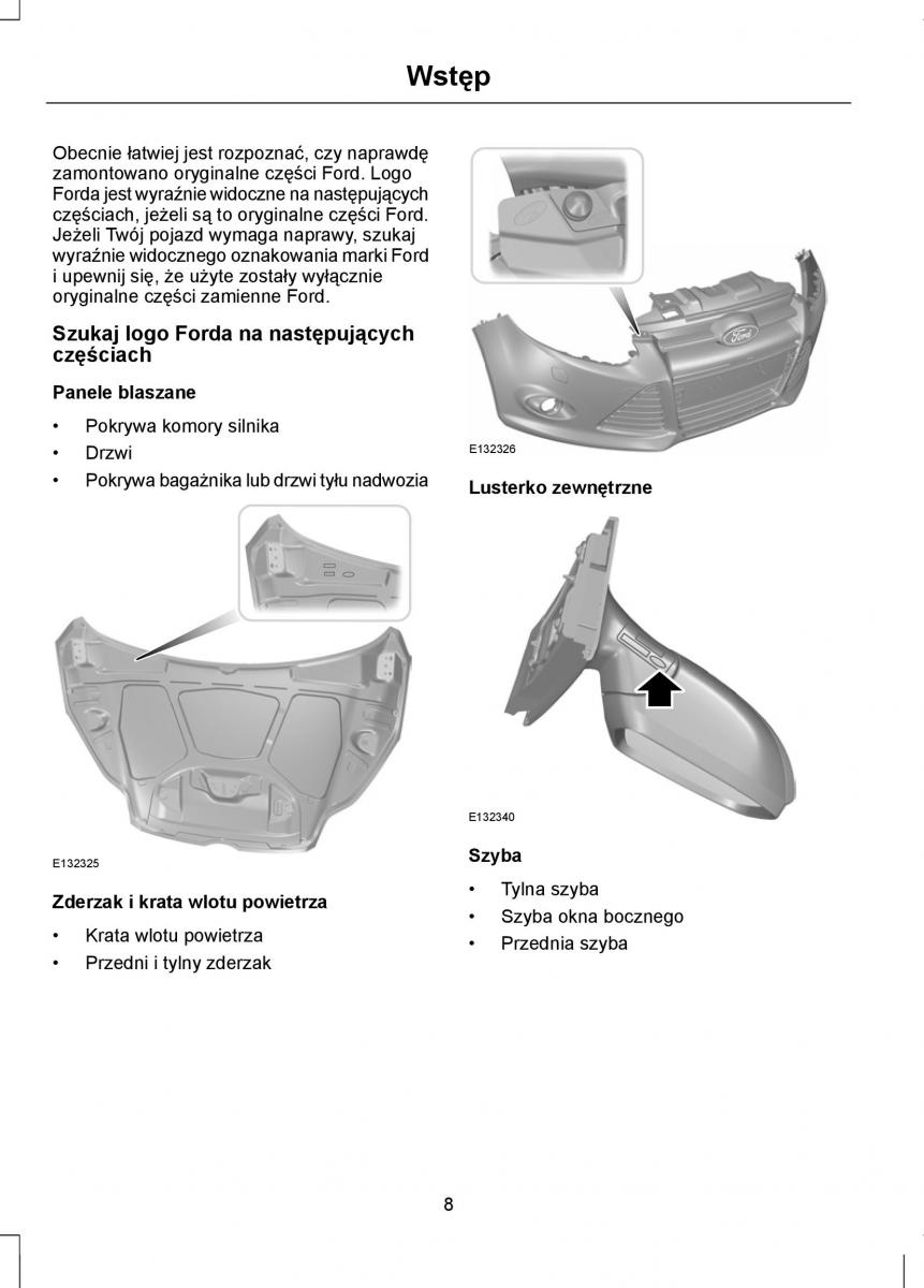 Ford Focus III 3 instrukcja obslugi / page 10