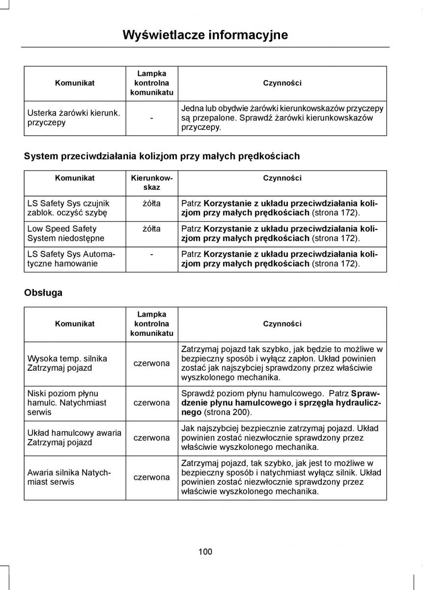 Ford Focus III 3 instrukcja obslugi / page 102