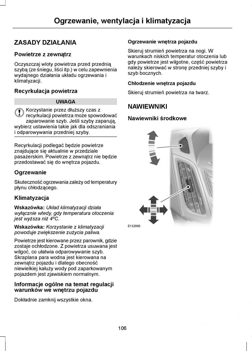 Ford Focus III 3 instrukcja obslugi / page 108