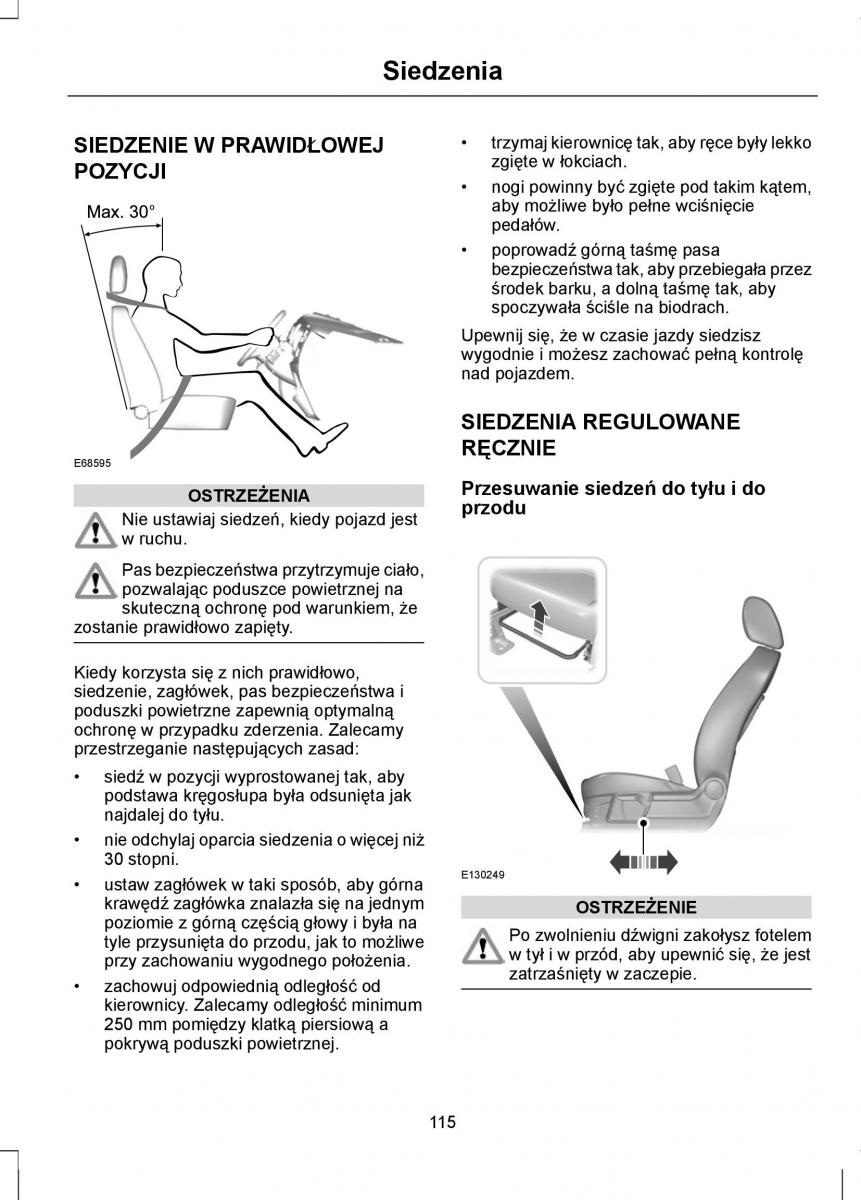 Ford Focus III 3 instrukcja obslugi / page 117