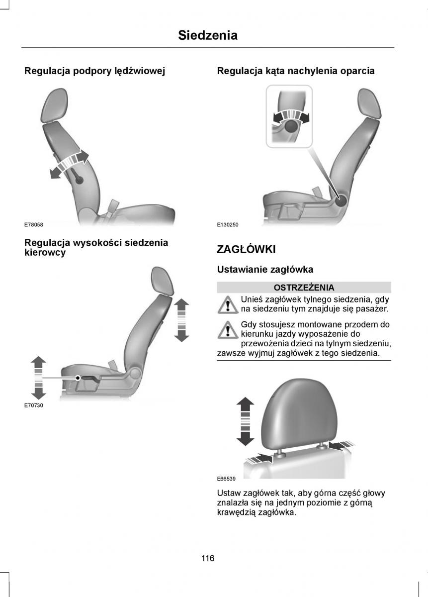 Ford Focus III 3 instrukcja obslugi / page 118