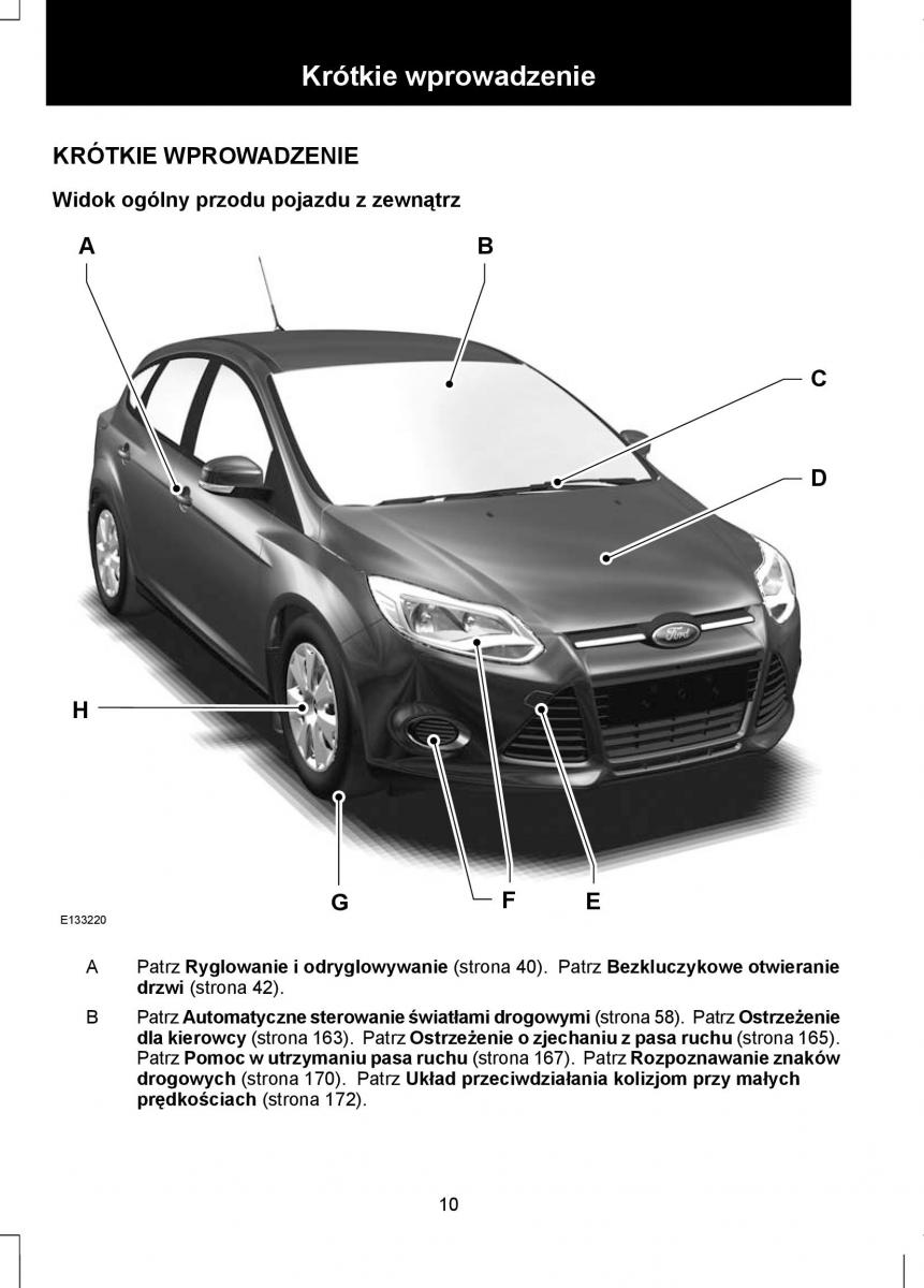 Ford Focus III 3 instrukcja obslugi / page 12