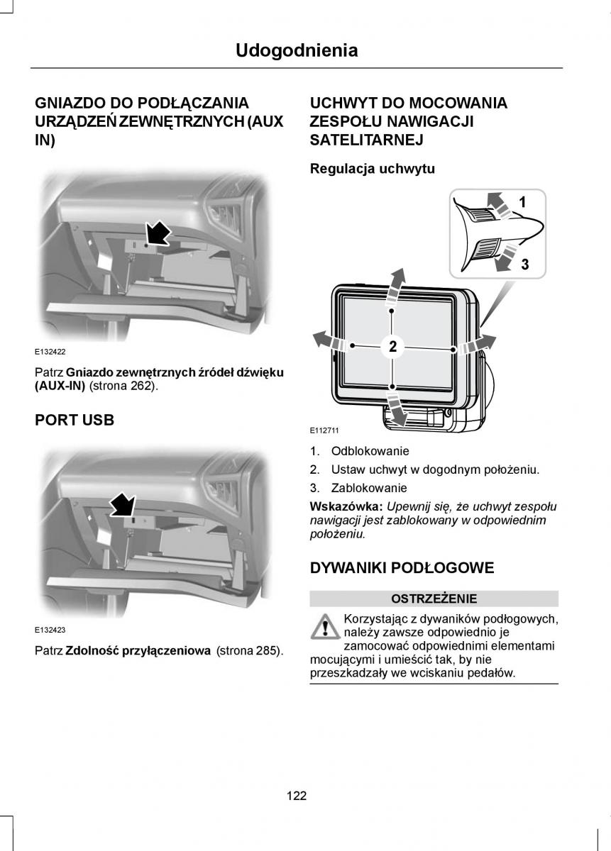 Ford Focus III 3 instrukcja obslugi / page 124