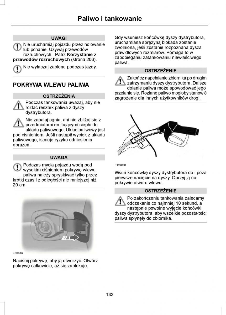 Ford Focus III 3 instrukcja obslugi / page 134