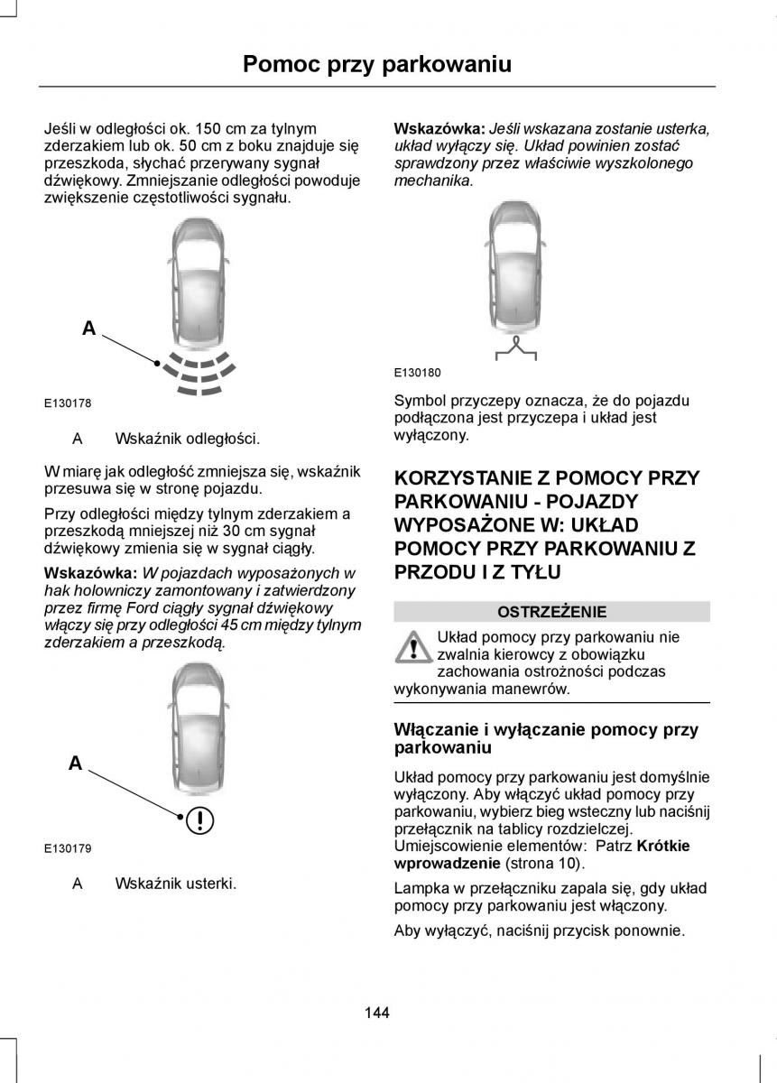 Ford Focus III 3 instrukcja obslugi / page 146