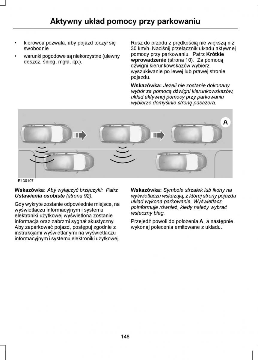 Ford Focus III 3 instrukcja obslugi / page 150