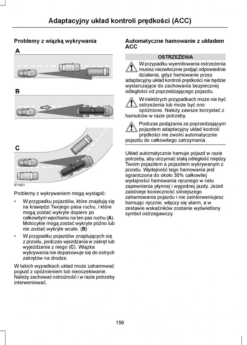 Ford Focus III 3 instrukcja obslugi / page 158