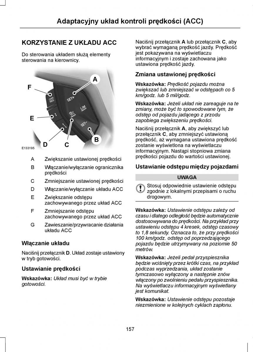 Ford Focus III 3 instrukcja obslugi / page 159