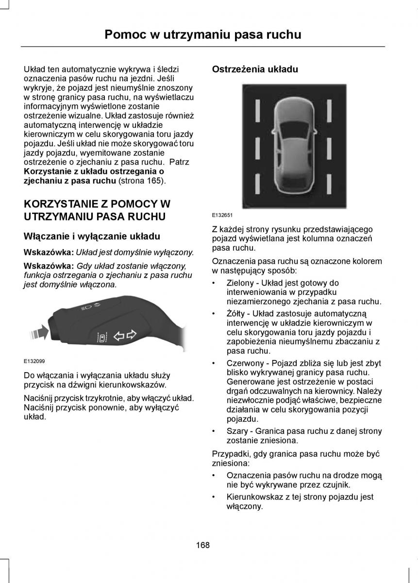 Ford Focus III 3 instrukcja obslugi / page 170