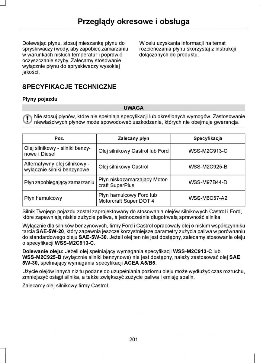 Ford Focus III 3 instrukcja obslugi / page 203