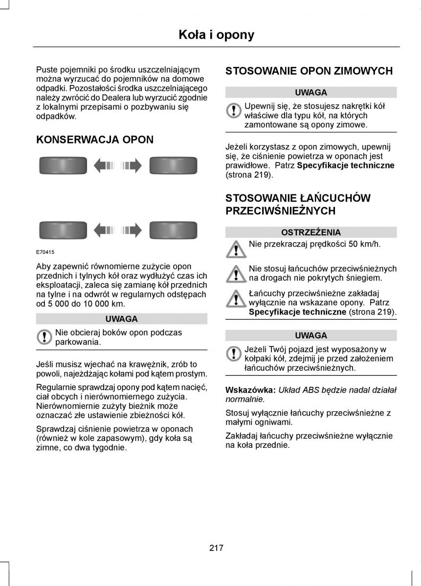 Ford Focus III 3 instrukcja obslugi / page 219