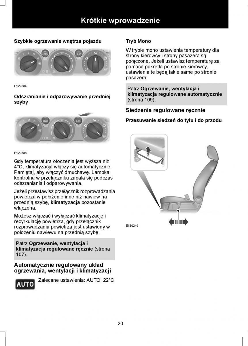 Ford Focus III 3 instrukcja obslugi / page 22