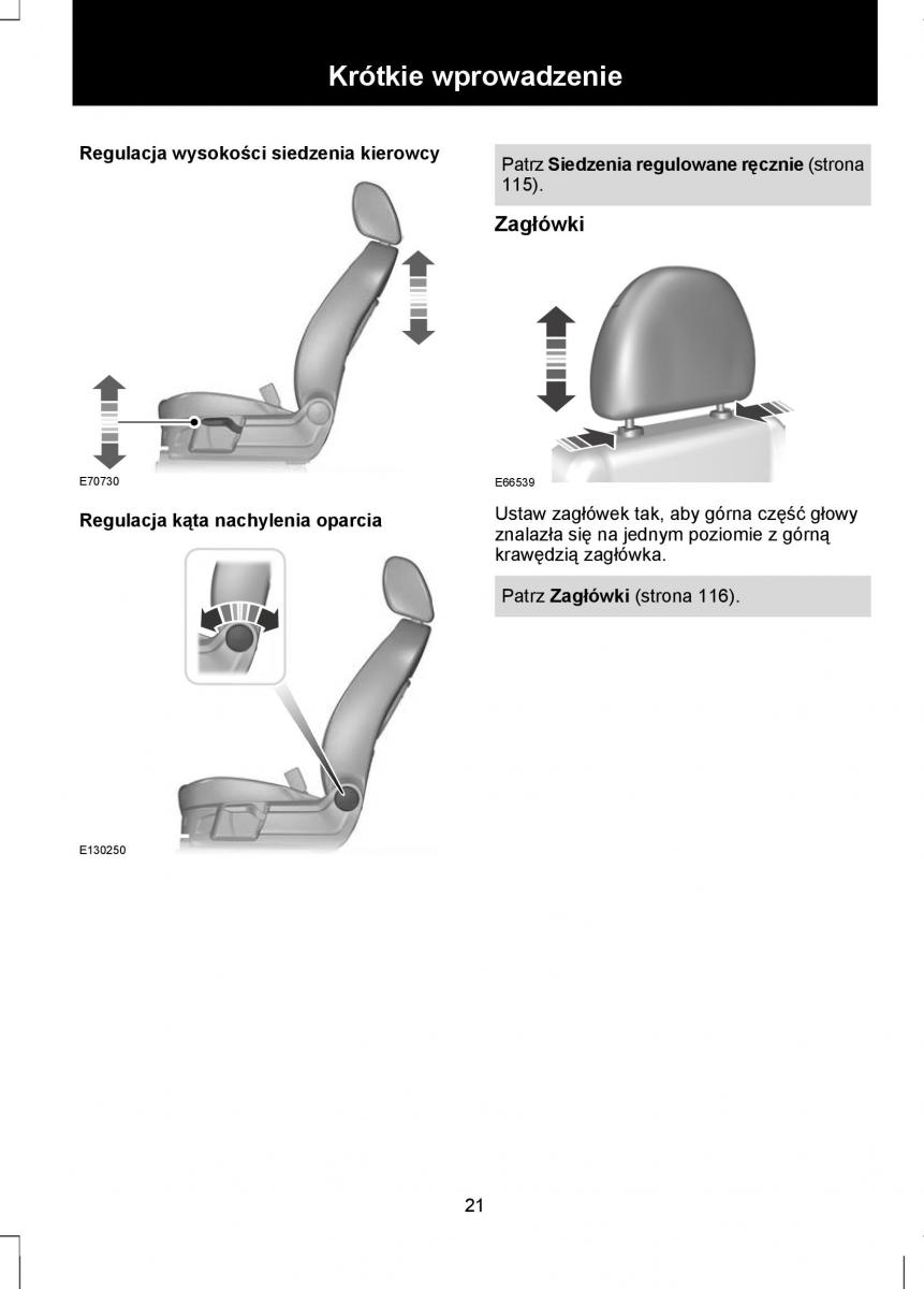 Ford Focus III 3 instrukcja obslugi / page 23