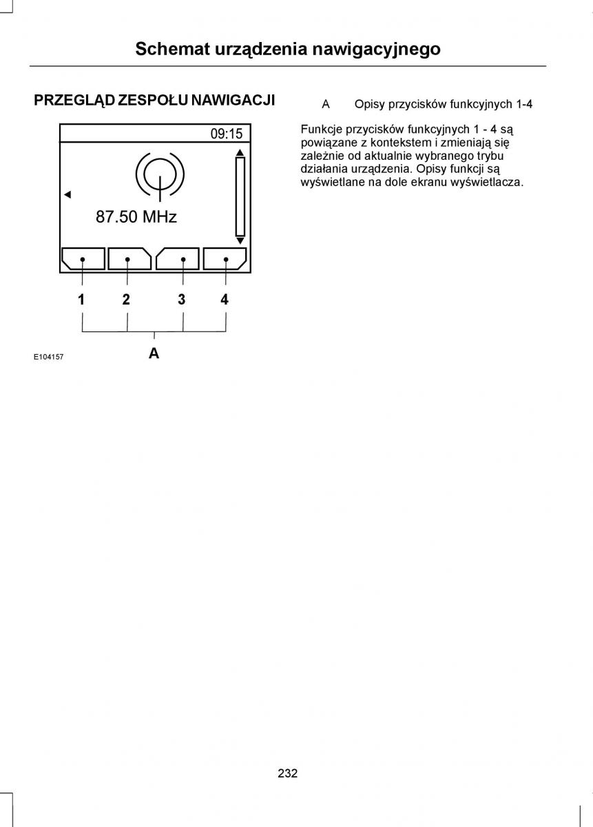 Ford Focus III 3 instrukcja obslugi / page 234