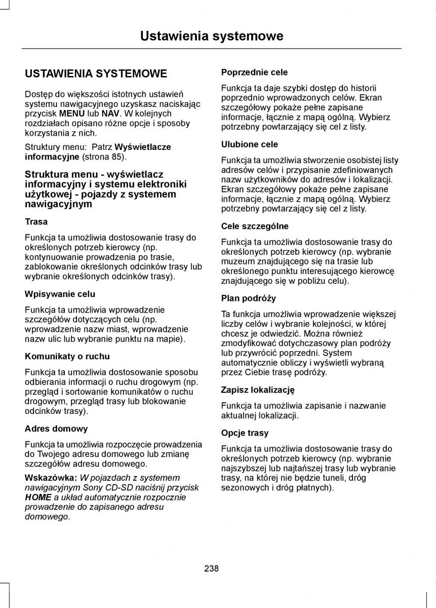 Ford Focus III 3 instrukcja obslugi / page 240